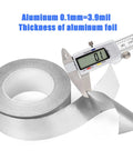 Roll of Aluminum Tape 2 Inch By 164 Feet Silver 3.9 Mil Heavy Duty Tape with thickness measurement
