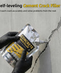 Self Leveling Concrete Crack Filler Kit 4 Pack All In One With Waterproof And High Elasticity For Driveways Patios Garages Sidewalks Pool Decks 20 Oz Each Pack Includes Nozzles Scrapers And Gloves in use on concrete wall