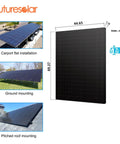 445W Solar Panels Kit With 890W Total Output For Rooftop Off Grid Power installations in carport, ground, and roof settings