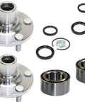 Front Wheel Hub And Bearing Kit With Seals And Retaining Clip For Legacy Impreza Forester Left And Right Compatible With Legacy 1990 1999 Without ABS Impreza 1993 1996 Without ABS Forester 1998 2002 Without ABS, showing components including hubs, bearings, seals, and clips