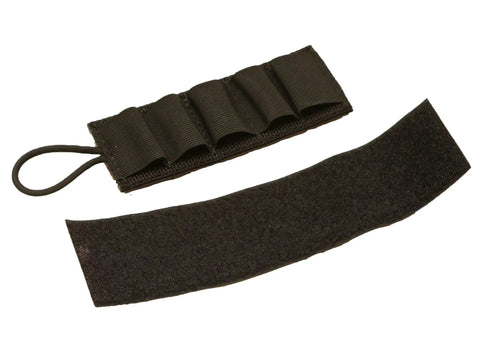 Five Round Tearaway Shotgun Cards For 12 Gauge Shells Black With Quick Detach Backing And DuraGrip Adhesive Loop Mounting