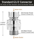 Shower Head Swivel Ball Adapter Adjustable Angle Connector Brass Chrome Universal Arm Extension Shower Head Accessory