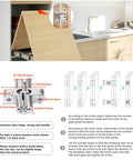 Top Shelf Heavy Duty Aluminum Telescopic Table Extension Slides Built Tough With Silent Glide Motion Perfect For Kitchen Countertops And Dining Tables Silver Sixty Four Inch Length Easy Setup with hinge details and assembly instructions.