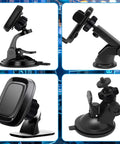 10 Pcs Tightening Nuts For Car Mounts 17mm Ball Joint Adapters Replacement Ring Set displayed on black mounts