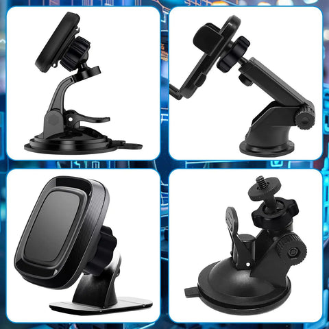 10 Pcs Tightening Nuts For Car Mounts 17mm Ball Joint Adapters Replacement Ring Set displayed on black mounts