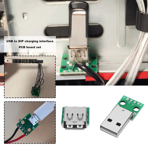 DIY Friendly USB To DIP Breakout Adapter Kit 18 Pcs with Mini USB 5P, USB 2.0 4P and power breakout PCB modules.