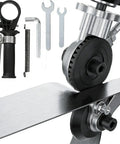 Heavy Duty Titanium Drill Nibbler Attachment For Sheet Metal Cutting with metal slitter tool and accessories.