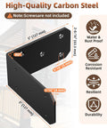 Heavy Duty L Brackets 4 Pack Beefy Carbon Steel Corner Braces 300 Pound Capacity 90 Degree Angle Supports For Wood Shelves Pergola Deck Fence And Furniture Black Powder Coated diagram
