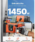 Hardcore 1450W Magnetic Core Drill 2 Inch Hole Capacity 2922 Pound Holding Force Variable Speed Copper Motor Pro Grade Machine For Steel Plates Includes Six Pilot Bits Total Slick Beast Setup on metal surface.