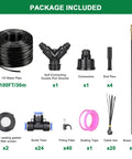 Drip Irrigation System Upgrade Kit With 100 Feet Of One Quarter Inch Tubing And 24 Adjustable Copper Nozzles Package Contents