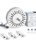 Attic Fan Motor Replacement For Lomanco 2000 And 1800 Series, Compatible With F0510B2944, F0510B2705, F0510B2497, shown with parts
