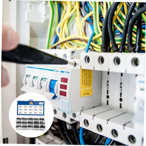 Electrical panel installation using 450 Piece Black PA Cross Head Round Self Tapping Screws Kit For Electronics And Furniture Repairs