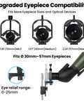 Universal Phone Mount Adapter For Spotting Scopes And Telescopes With 3 Axis Precision Alignment Fits Ø30-57mm Eyepieces