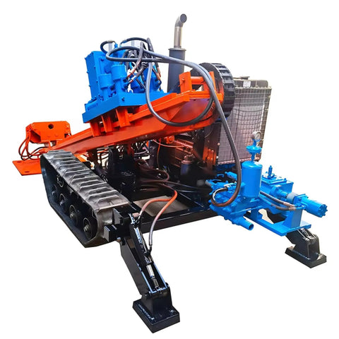 Heavy Duty HdD Horizontal Directional Drilling Machine Boss Level Walk Over Tracker with hydraulic components and tracks.