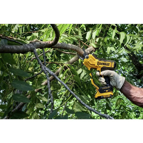 Using 20V Cordless Pruning Shears Bare Tool With Nonstick Blades, LED Work Light, Quick Blade Changes for cutting branches
