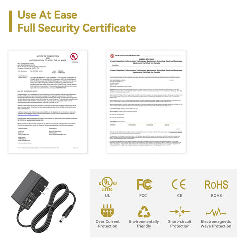 Heavy Duty 12V AC Adapter Wall Charger Power Cord Built Tough For Seamless Daily Plugs Compatible With Eooo Ultra Thin 11.6 Inch Laptop And Pc Models Like Evc1161 Solid Straight Up Replacement security certificates and power specs