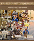 Steampunk Airship Model Kit For Grownups Dual Layer Zeppelin With Gear Driven Mechanical System DIY Building Blocks Set Retro Sci Fi Construction Toy For Collectors And Display featuring five crew figures