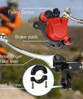 Beefed-Up Mini Bike Hydraulic Disc Brake Kit showing caliper, brake pads, and master cylinder for Baja DB30 Doodle Bug Blitz