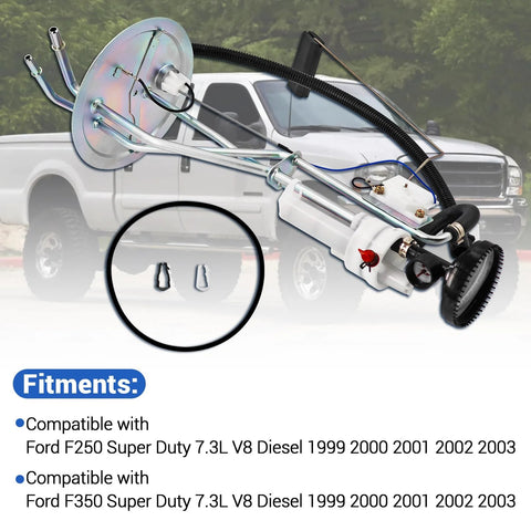 Fuel Tank Sending Unit For F250 F350 Super Duty 1999 Through 2003 7.3L V8 Diesel Direct Fit Replacement With Wheelbase Options 137