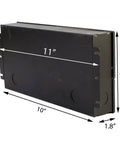 24V 192W LED Power Supply Driver Non Dimmable Multi Channel Output 96W Per Channel Waterproof, side view dimensions
