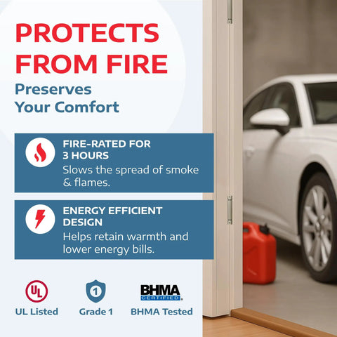 Image highlighting Built Tough Heavy Duty Satin Steel Door Hinges 4.5 Inch Self Closing Adjustable Spring Hardware features, including fire rating and energy efficiency.