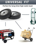 10 Inch By 2.5 Inch Flat Free Solid Rubber Tire With 5/8 Inch Axle Bore Hole And 2 1/4 Inch Hub for hand trucks and carts