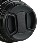Close-up of 5 Pack 58mm Lens Cap Bundle Front Filter Snap On Pinch Cap Protector Cover for DSLR and SLR Camera