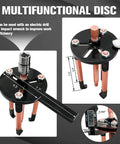 Close-up of multifunctional disc from All-In-One 36-In-1 Bearing Puller Kit For Blind Hole Removal With 3 Jaw Hooks And Bearing Separator.