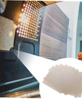 Ten piece microwave waveguide cover mica insulation sheets for heat resistance and protection of microwave ovens.