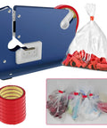 Heavy Duty Manual Bag Sealer With Razor Sharp Metal Tape Dispenser And Sweet Anti Slip Grip Hella Tough Frame for sealing bags.