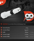 Brake pad wear sensor connector, white, 2-pin, rear, close-up view