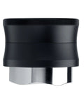 Real Deal Gravity Coffee Distributor And Puck Leveler For Espresso Portafilters With Five Blade Base, matte black anodized aluminum.