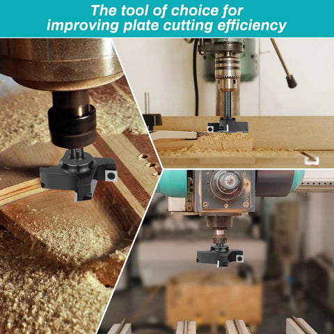 Spoilboard Surfacing Router Bit With Half Inch Shank And Three Inch Cutting Diameter Four Wing Design For Smooth Slab Flattening And Planing In Woodworking Durable Carbide Inserts Included Pro Grade CNC Routing