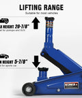 3 Ton Hydraulic Floor Jack With 6000 Lb Capacity For Cars SUVs And Trucks, Beefy Lift Range From 5.8 To 21 Inches displayed