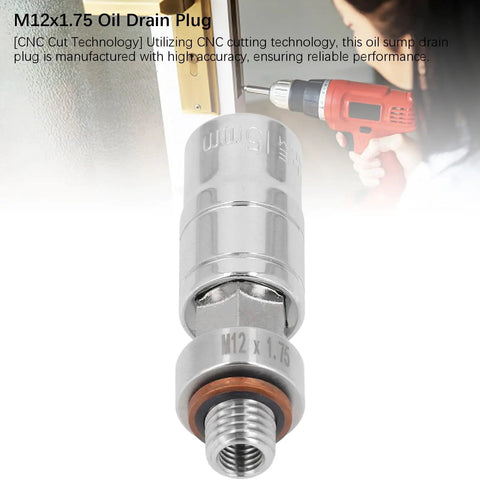Get Your Car Road Ready With This Badass Oil Drain Plug Kit. Stainless Steel Self Tapping Thread Repair Tool Fixes Pan Threads Like A Pro. CNC Cut Precision For A Flawless Fit Every Single Time. Don't Get Stuck With A Drippy Engine! M12x1.75 plug with drill
