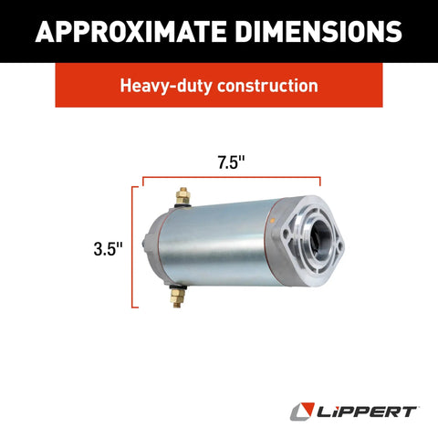 Replacement Hydraulic Pump Motor For Unidirectional RV Leveling Power Units With Heavy Duty Construction 7.5 Inch