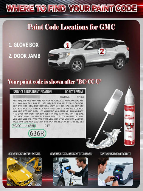 GMC White Frost Tricoat Touch Up Paint Pen Two In One Scratch Repair For Vehicles Color Accurate Chip Nicks Scuffs No Fuss Quick Fix With Easy Application And Precise Match On Bumpers Doors And Fenders product guide