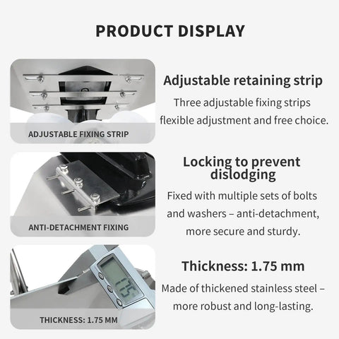 Adjustable Whale Tail Hydrofoil Stabilizer For Outboard Boats 40-350HP with 1.75mm stainless steel and anti-dislodging feature