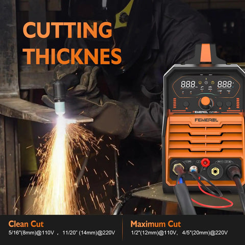 2 In 1 Plasma Cutter And MMA Welder With Large Digital Display 60A Plasma Cut 200A MMA Non High Frequency Non Touch Pilot Arc