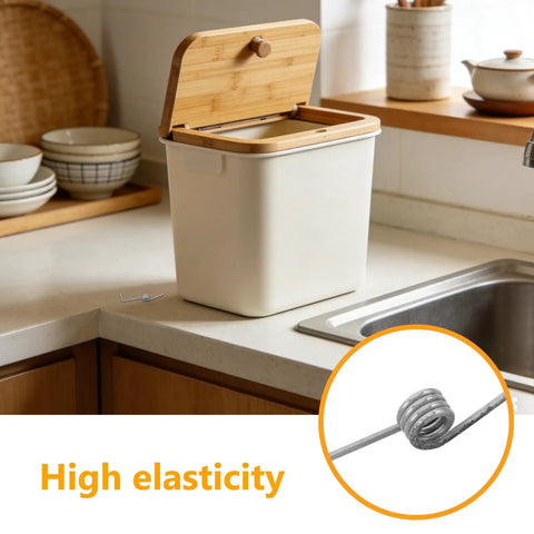 Top Tier Stainless Steel Torsion Springs Kit Perfect For Trash Can Lid Repair And DIY Projects on kitchen trash can lid