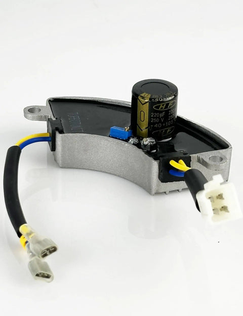 Beefy Aluminum Half Moon Automatic Voltage Regulator with Carbon Brush for Honda Clone and Generac 3000 to 4500 Watt Generators
