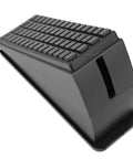 Heavy Duty Spring Door Stopper No Bend Foot Activated Windproof Metal Block For 20 To 60 Mm Door Gaps Matte Black Stainless Steel Closeup