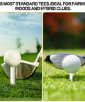 Durable Rubber Golf Tees 8 Pack Mixed Sizes For Mats And Driving Range Indoor And Outdoor Practice Tees White