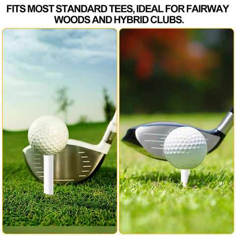 Durable Rubber Golf Tees 8 Pack Mixed Sizes For Mats And Driving Range Indoor And Outdoor Practice Tees White
