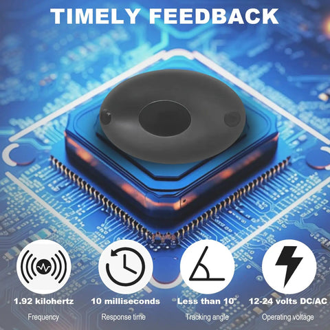Gate Opener Infrared Sensor Kit for Outdoor Use with Photocell IR Beam on circuit board illustration, TC102 energy specs
