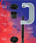 Diagram of 10 Piece Ball Joint Press Kit With U Joint Removal Tool And 4x4 Adapters For Most 2WD And 4WD Vehicles And Light Trucks