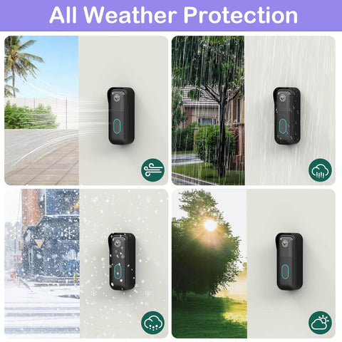 All Weather Protection for No Drill Doorbell Mount For Second Gen Video Doorbell Easy Install Adjustable 0 To 45 Degree
