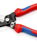Pro Grade Multifunction Wire Stripper Pliers For Electricians With Two Component Ergonomic Handles And Multicolored Finish Eight Inch Tool