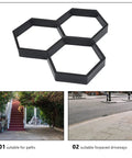 Hexagonal Concrete Molds For Pavers And Stepping Stones Reusable Flexible Walkway Molds For Patio Garden And Lawn 13.65 By 13.65 Inch