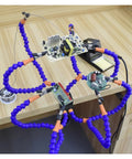 Flexible Third Hand Soldering Tool For Circuit Boards With Adjustable Gooseneck Handy 360 Degree Rotating Alligator Clips